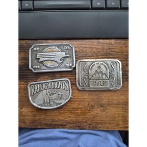 Lot of Three VTG Belt Buckles